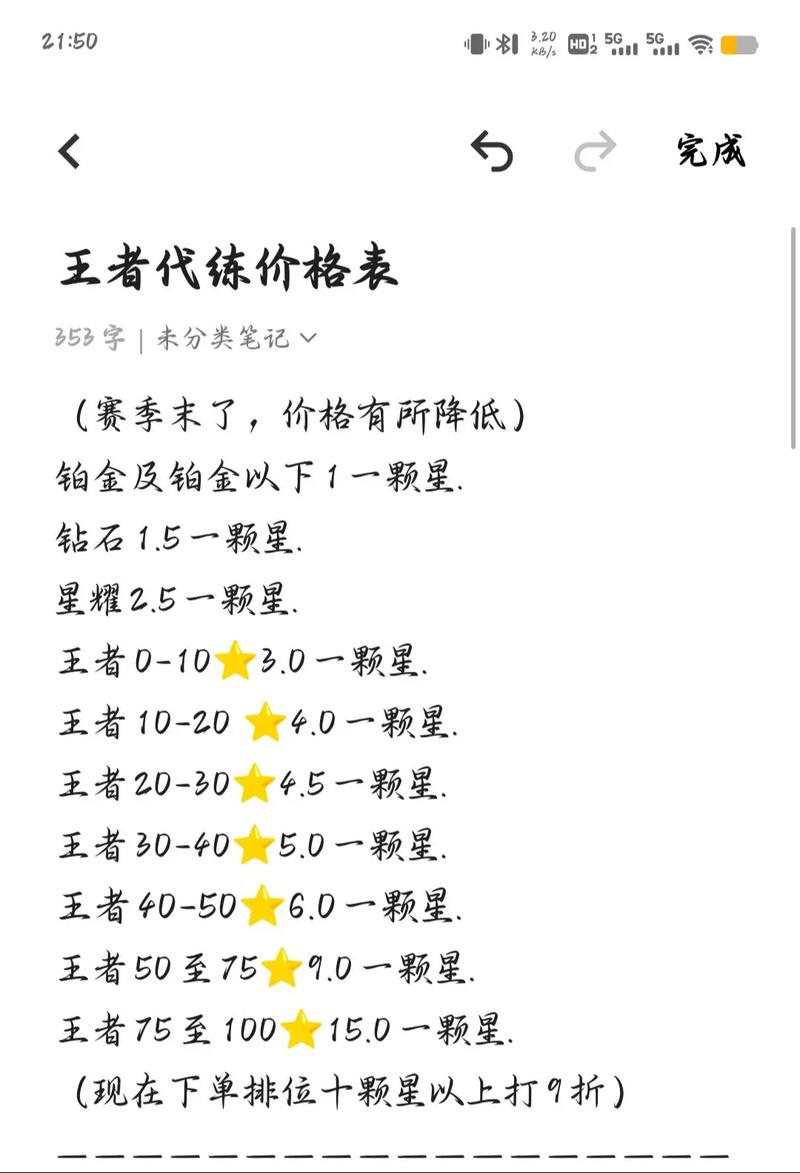 王者荣耀代打费用表图？王者代打怎么收费最新-第4张图片-南方游戏